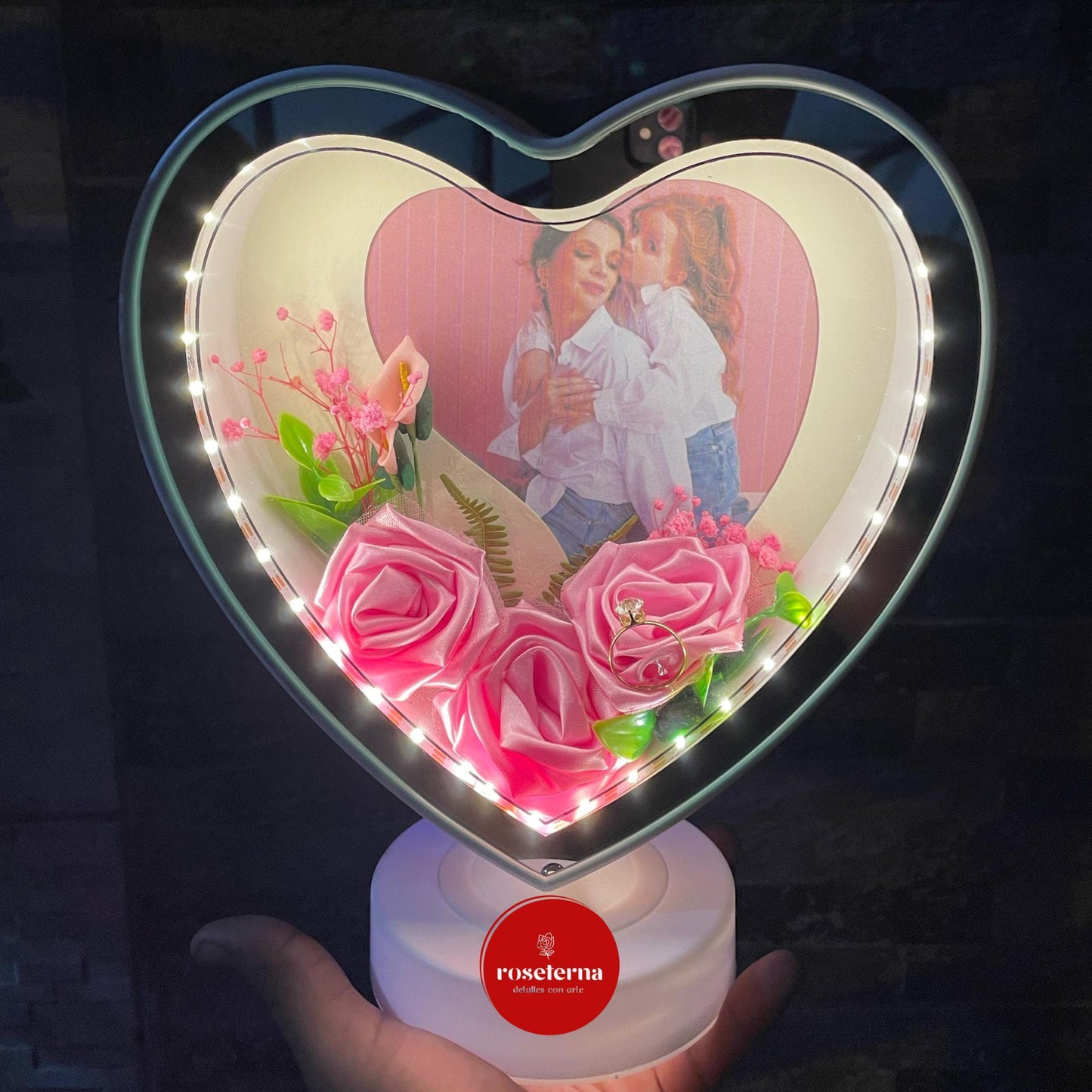 CUADRO CORAZON LED